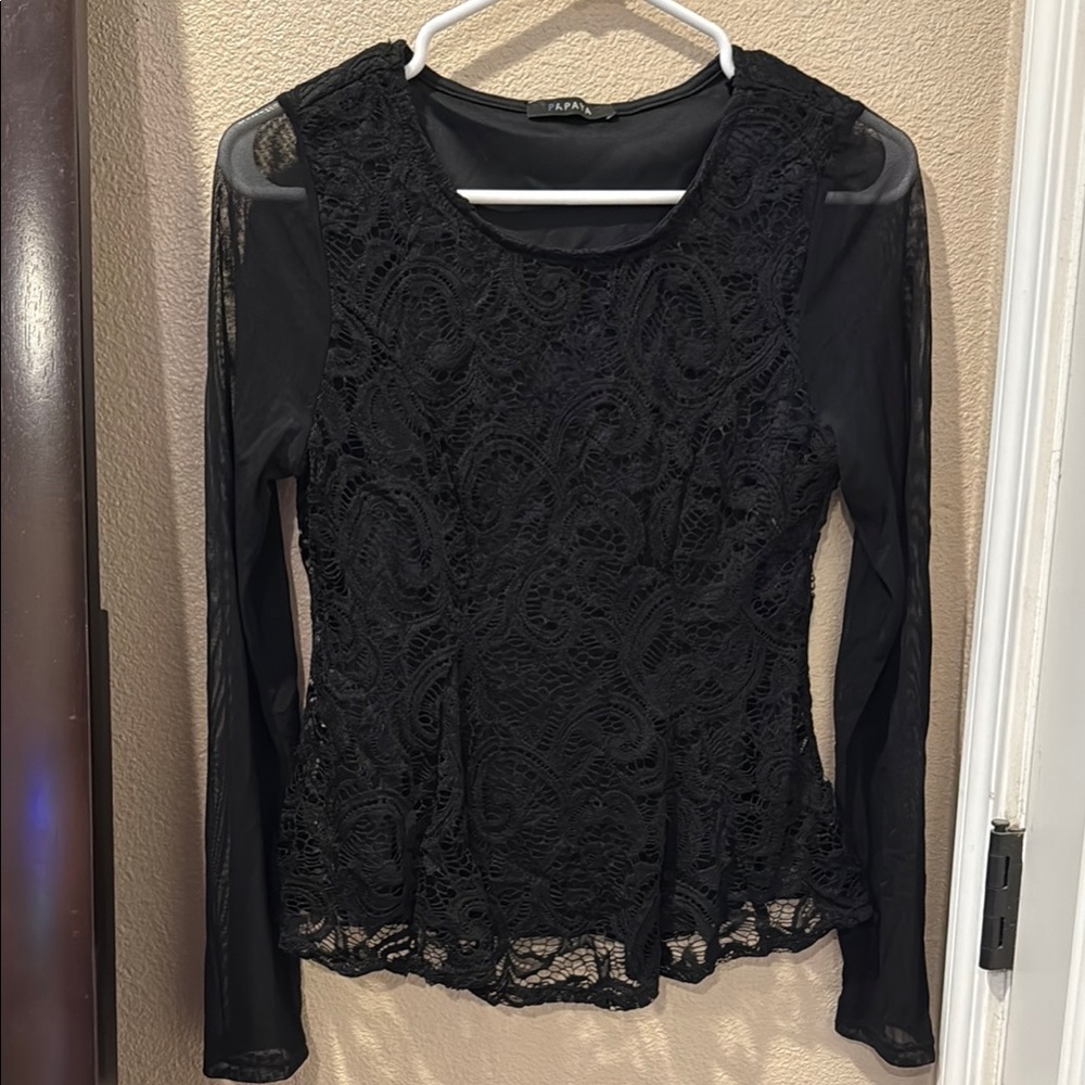 Elegant Black Lace Blouse